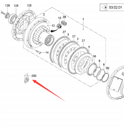 Wirtgen Clutch repair kit Part number 185023