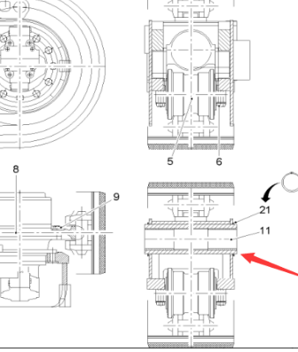 Wirtgen track bracket bearing Part No. 153718