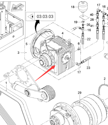 Wirtgen milling drum gear box part number 138420