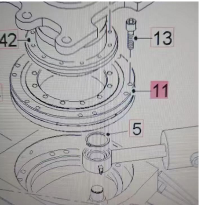 Wirtgen swing support part number 66502