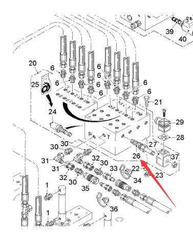 Wirtgen directional valve part number 163976