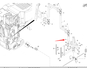 Wirtgen Leveling bracket Part No. 39223