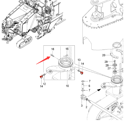 Wirtgen tightening bolt part number 8888