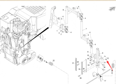Wirtgen screeper connector Part No. 39225
