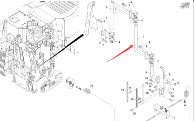 Wirtgen Leveling bracket Part No. 140296