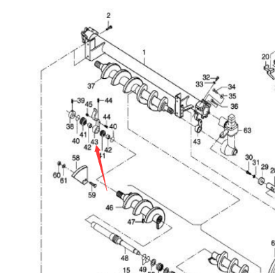 Laying machine winch hanger part number 88018077