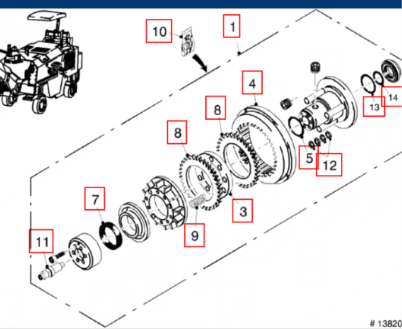 Wittgen Milling drum clutch assembly Part number 1
