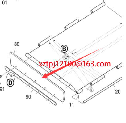Part number 2379941: Rubber stopper plate for pave
