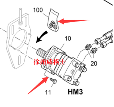 Paver feeding motor part number 2031781
