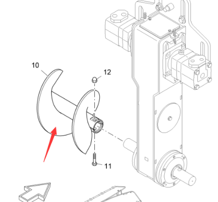 Part number 2178498 for the left spiral feeder sha