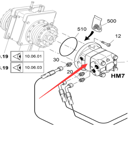 Spreader screw motor part number 9629231000