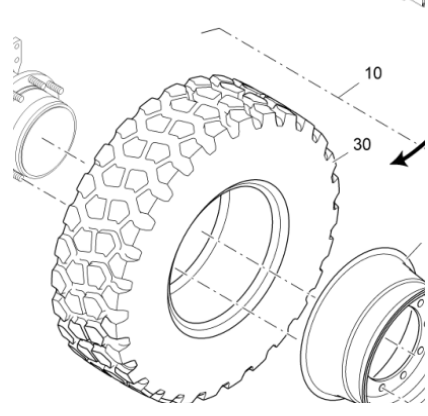 Tire paver rear tire 2419920