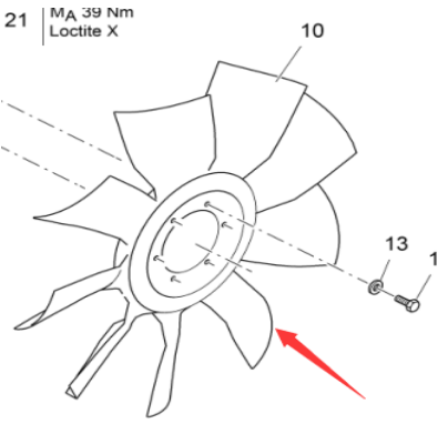 Fogler paver cooling fan 2188388