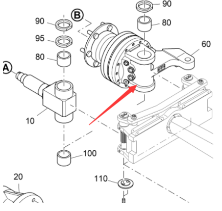 Fogler paver walking motor 2221657
