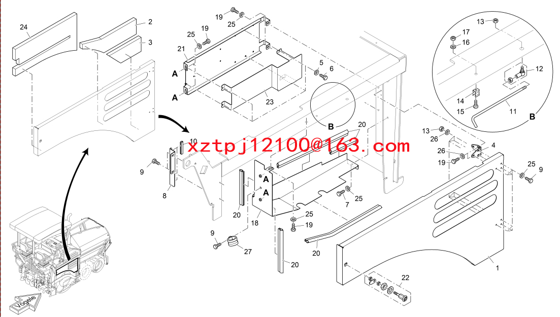 Fogler S1300-2 paver SCREW 9508200933