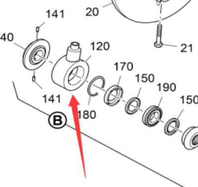 Fogler paver main suspension head 2185188
