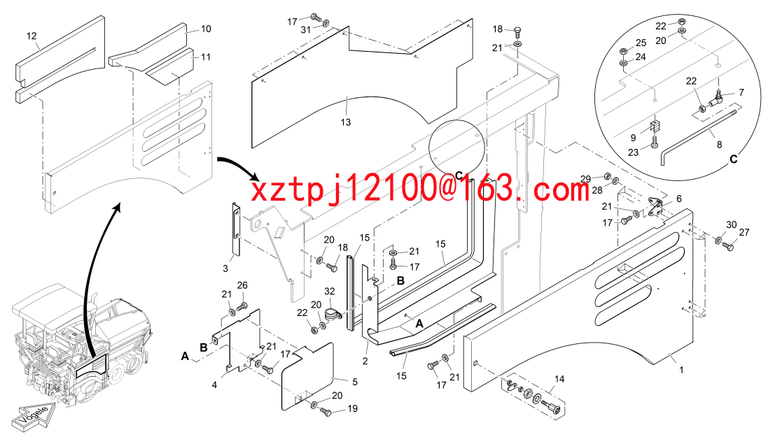 S1300-2 paver JOINT 9630130013