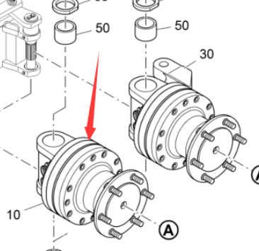 Fogler paver front wheel walking motor 2221669