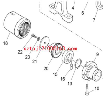 Imported paver connecting sleeve gear, 4610222032