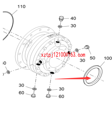 Spreader scraper reducer oil seal, 2383166
