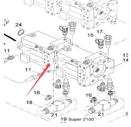 Hydraulic pump  for paver 9627891000