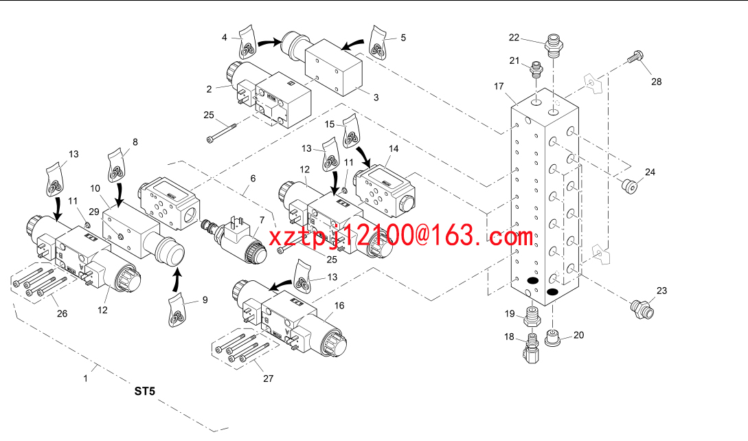S1300-2 paver SCREW KIT 2006190,9653991004