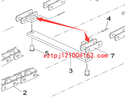 Spreader feeding scraper chain link, 4610312113