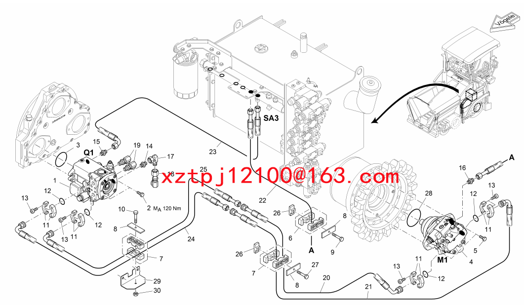 Fugler paver exhaust pipe 4617305416