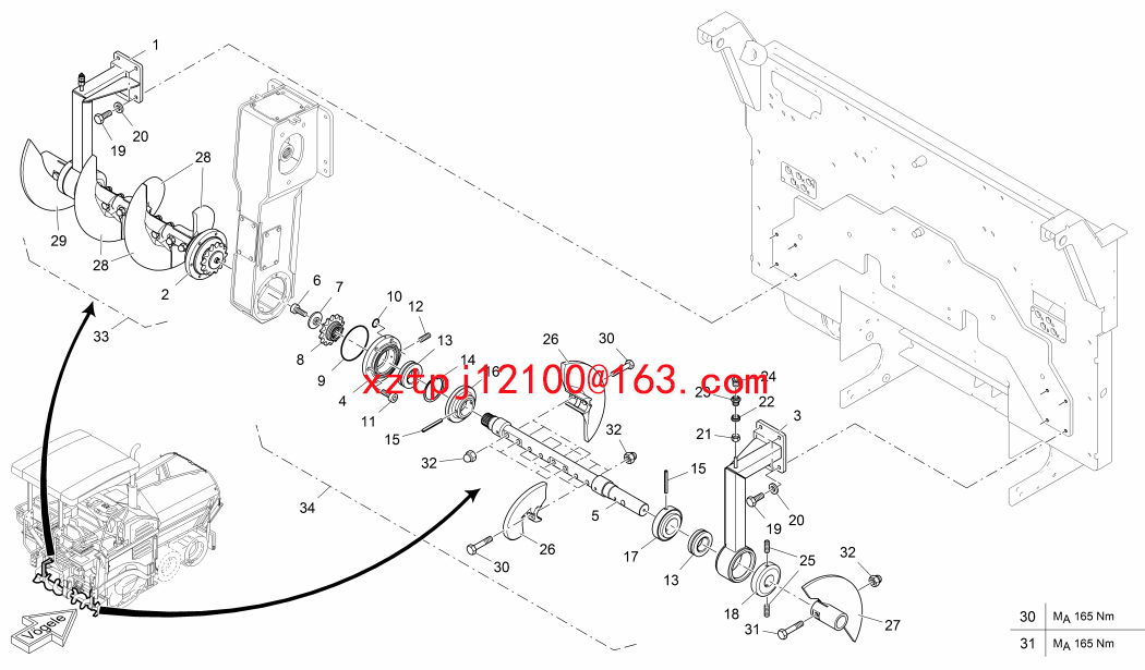 BEARING BLOCK, LEFT SIDE 2165687