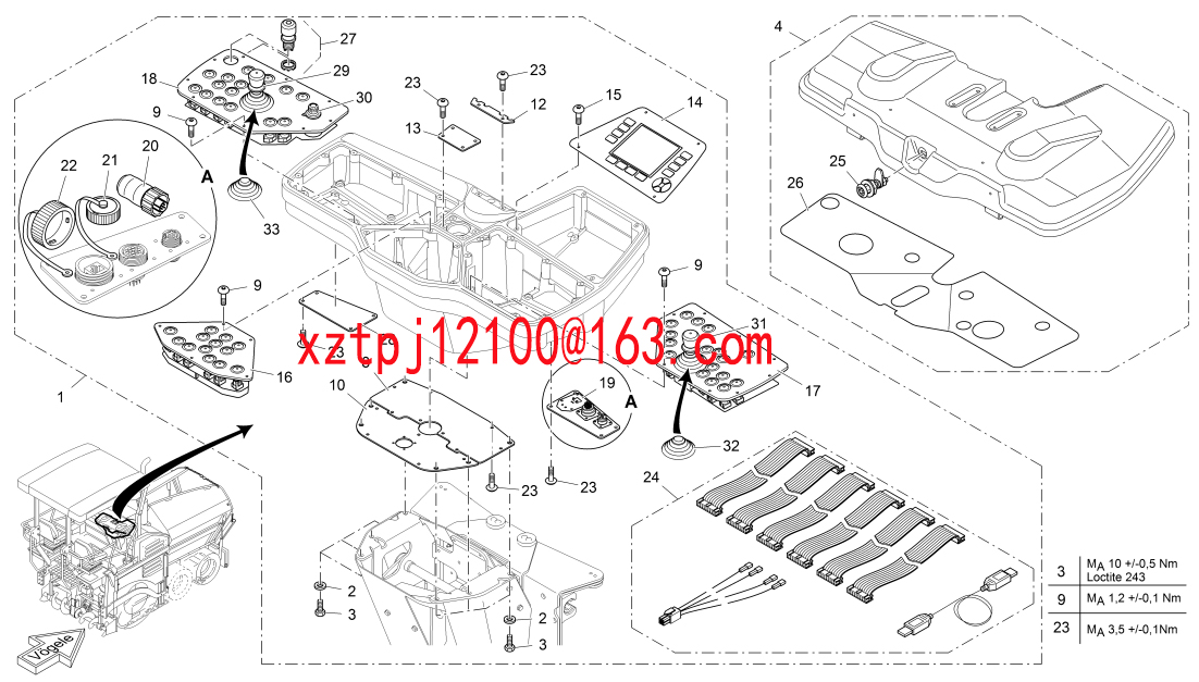 S1600-2 paver CONTROL PANEL 2027788,2052117 