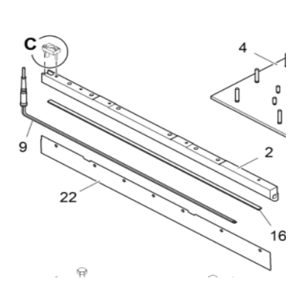 Fogler paver main compactor bar 4611353074