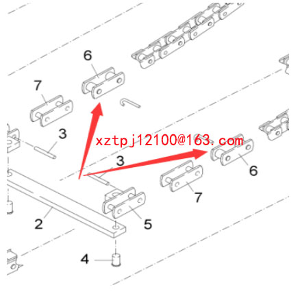 Paver scraper large chain active joint 4610312163