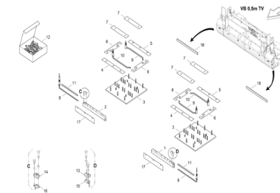 Fogler 50cm Screed Repair Kit Part Number 2166454