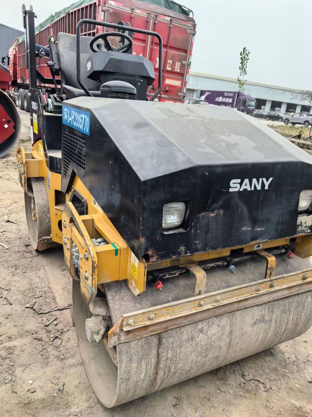 Second hand Sany 3-ton small steel wheeled roller