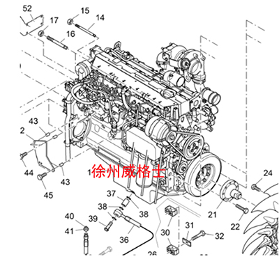 Imported paver diesel engine assembly 2032877