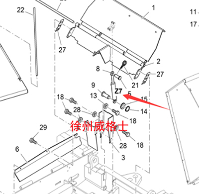 Imported paver hydraulic front flap oil cylinder 2