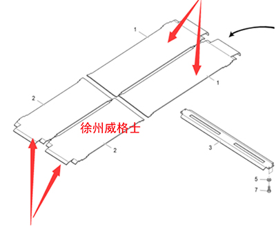 Paver feeding bottom plate maintenance kit 1282001