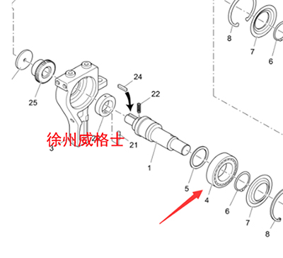 Imported paver hammer connecting rod bearing 95401