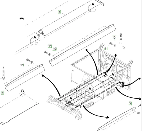 Asphalt paver VSS_HOPPER FRONT, HYDRAULIC 2355960