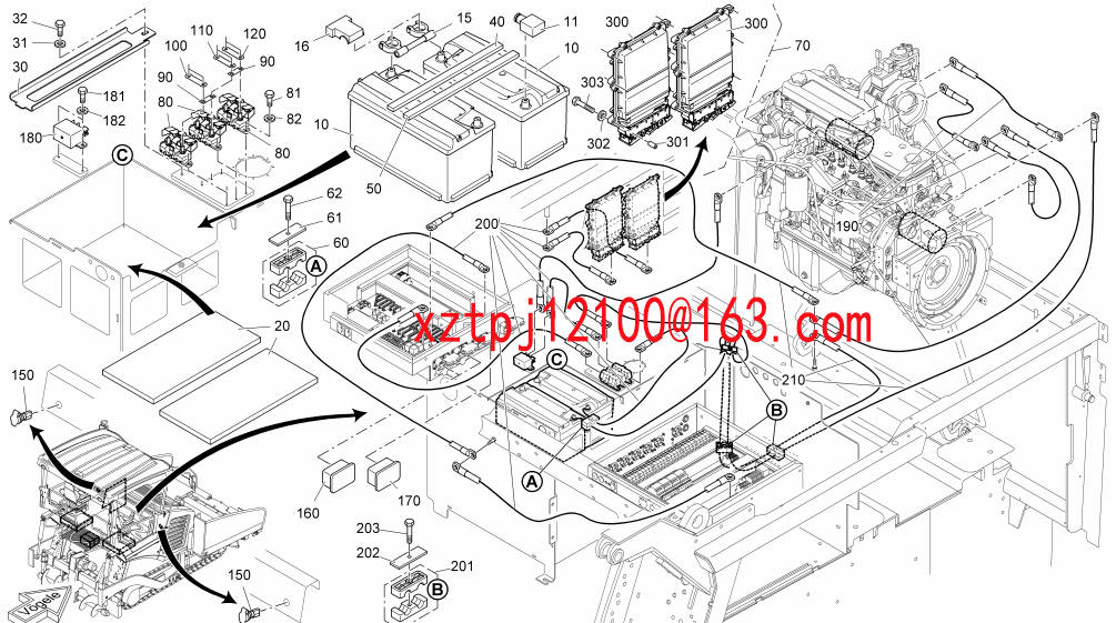 VOGELE S 1800-2 paver BATTERY COVERING 2055436