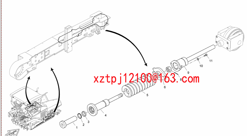 Vogele S1900-3L paver AXLE 2182538