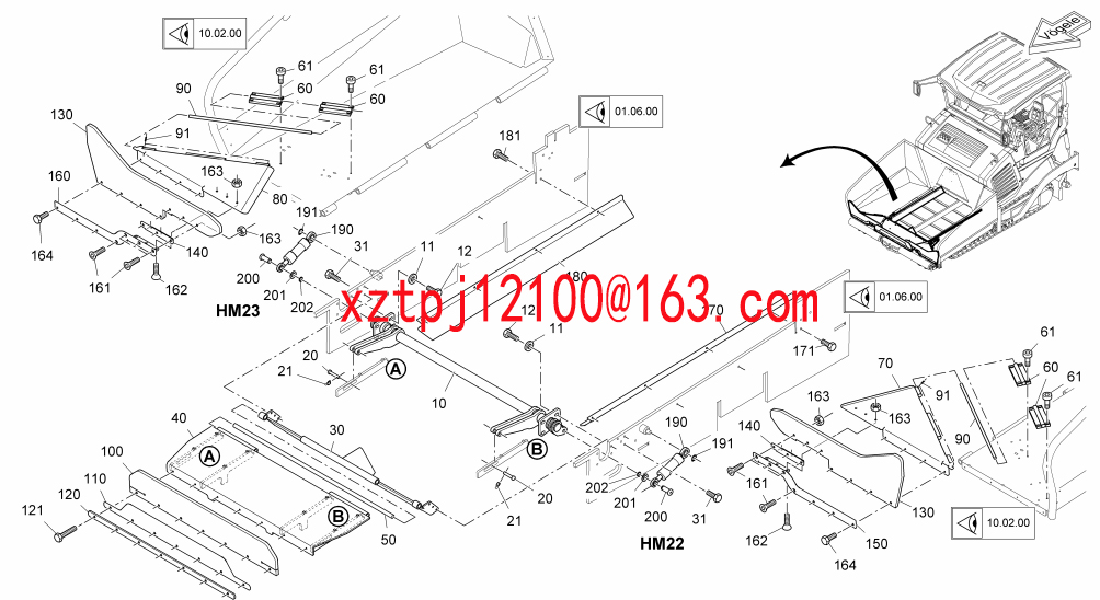 Vogele s2100-3L paver SCREW 9516320933
