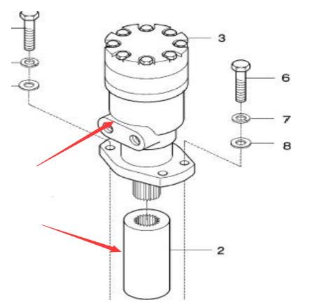 Danapak paver scraper motor part number 966066000
