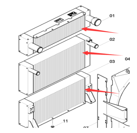 Danapak paver intercooler part number 4812038689