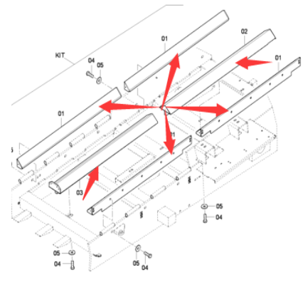 Danapak paver scraper large chain front middle pro