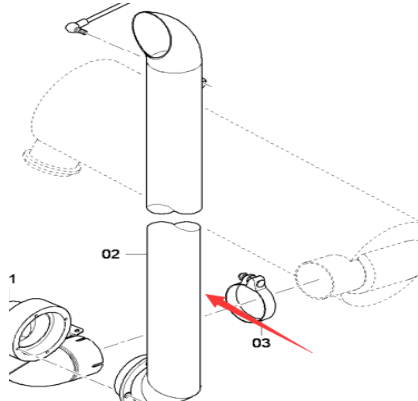 Danapak muffler top exhaust pipe part number 48120