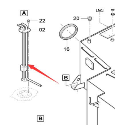 Danapak paver accessories diesel fuel sensor part 
