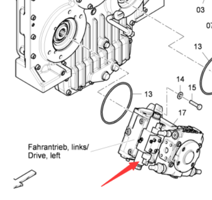 Danapak paver left walking pump part number 481202