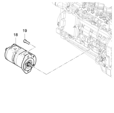 Danapak paver accessories engine dual gear pump pa