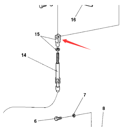 Laying machine cable pull fork part number 4700416
